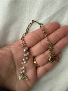 Pearl Angel Wing Necklace